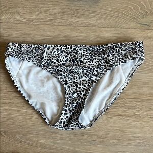 Athleta Leopard Print Bikini Bottoms. Size medium.